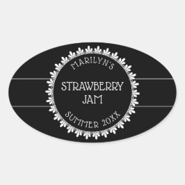 Zwart-wit Canning Label Stickers