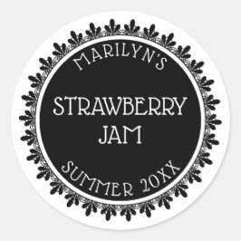 Zwart-wit Canning Label Stickers