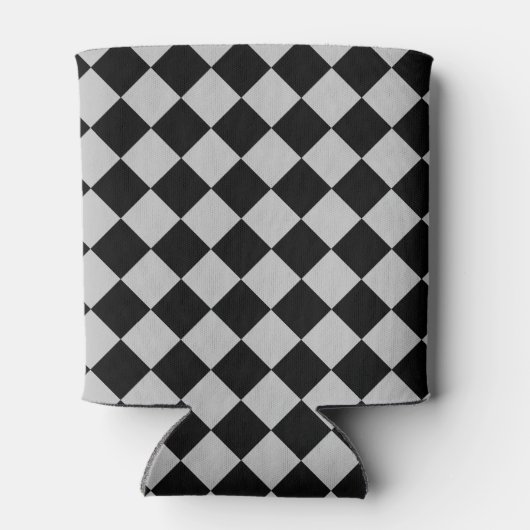 Zwart-wit Check Koelbox Blikjeskoeler (Achterkant)