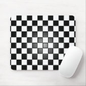 Zwart-wit checkboard muismat (Met muis)