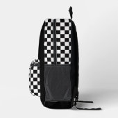 Zwart Wit Checkerboard Check Pattern Logo Bedrukte Rugzak (Rechts)