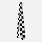Zwart Wit Checkerboard Checkerboard Checkered Chec Stropdas (Achterkant)