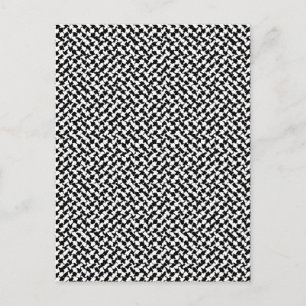 Zwart wit chequebord briefkaart