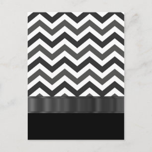 Zwart-wit chevron briefkaart