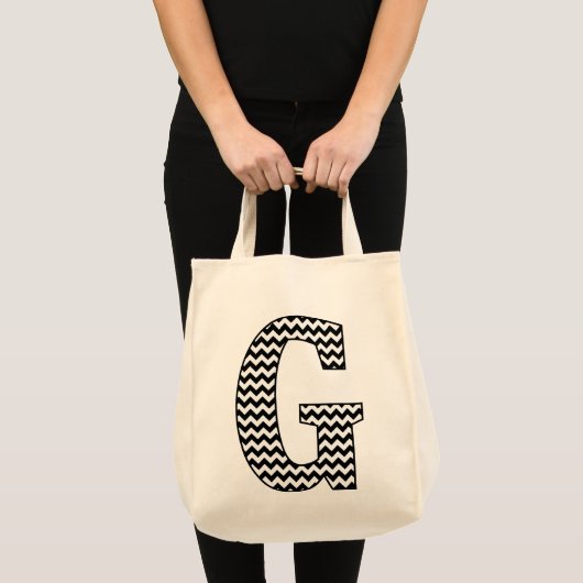 Zwart-wit chevron "G" Monogram Canvas tas (Voorkant (product))