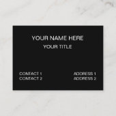 Zwart-wit Chevron geometrisch Visitekaartje (Achterkant)