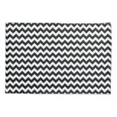 Zwart-wit Chevron H Monogram Kussensloop (Achterkant)