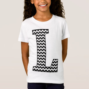 Zwart & Wit Chevron L Monogram Meisje T-shirt