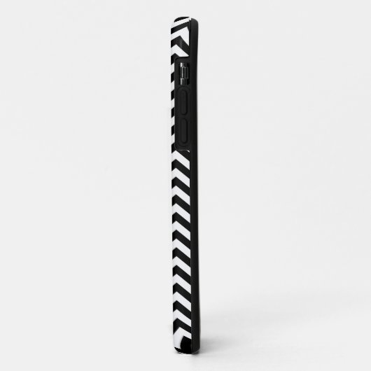Zwart-wit Chevron-patroon Case-Mate iPhone Case (Achterkant/links)