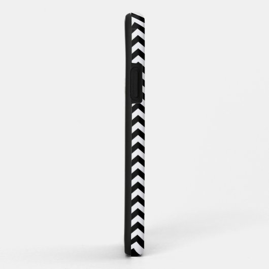 Zwart-wit Chevron-patroon Case-Mate iPhone Case (Achterkant/rechts)
