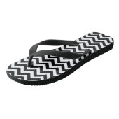Zwart-wit Chevron-patroon Teenslippers (Schuin)