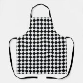 Zwart-wit Chevron Patroon Uniek Stijlvol Schort (Voorkant)