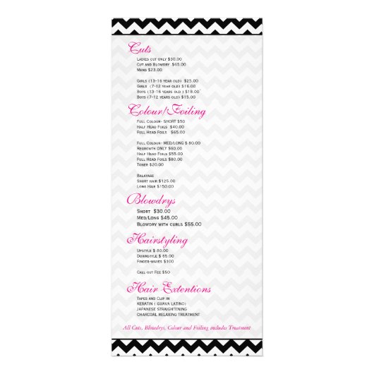 Zwart-wit Chevron Pattern 2 Reclamekaart (Achterkant)