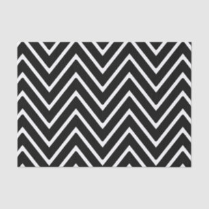 Zwart-wit Chevron Pattern 2 Tissuepapier