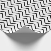 Zwart-wit Chevron Pattern Cadeaupapier (Hoek)