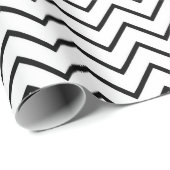 Zwart-wit Chevron Pattern Cadeaupapier (Rol Hoek)
