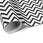 Zwart-wit Chevron Pattern Cadeaupapier (Rol Hoek)