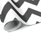 Zwart-wit Chevron Pattern Cadeaupapier (Rol Hoek)