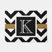 Zwart-wit Chevron Pattern Deurmat (Voorkant)