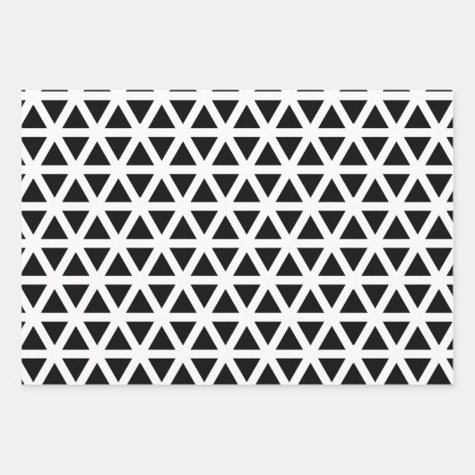 Zwart-wit Chevron Pattern Inpakpapier Vel (Voorkant 2)