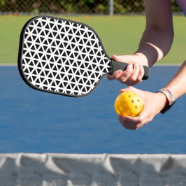 Zwart-wit Chevron Pattern Pickleball Paddle