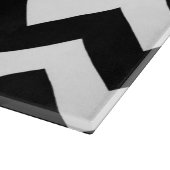 Zwart-wit Chevron Pattern Snijplank (Hoek)