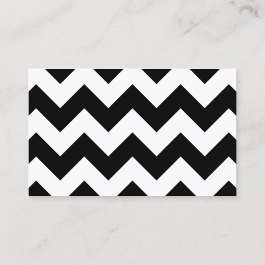 Zwart-wit Chevron Pattern Visitekaartje (Achterkant)
