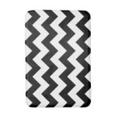 Zwart-wit Chevron Print Bath Mat (Voorkant Verticaal)