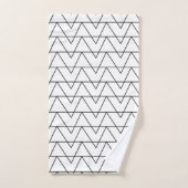 Zwart-wit Chevron Stripe Pattern Bad Handdoek (Handdoek)