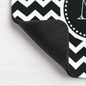 Zwart-wit Chevron Zig Zag Retro Elegance Muismat (Hoek)