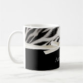 Zwart Wit Chic Zebra Print Bow Koffiemok (Links)