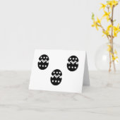 Zwart-wit: Chick komt uit ei BLANK Kaart (Gele Bloem)