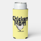 Zwart-wit  Chicken Mom gepersonaliseerd (Seltzer Achterkant)