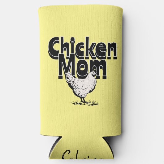 Zwart-wit  Chicken Mom gepersonaliseerd (Voorkant)