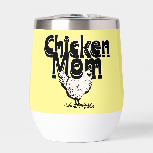 Zwart-wit  Chicken Mom gepersonaliseerd (Voorkant)