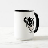 Zwart-wit  Chicken Mom Mok (Voorkant rechts)