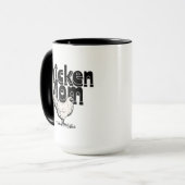 Zwart-wit  Chicken Mom Mok (Voorkant links)
