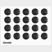 Zwart-wit Chinoiserie bruiloft Dank u Ronde Sticker (Vel)