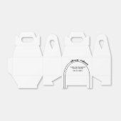 Zwart, wit chique typografie minimalistische bruil bedankdoosjes (Uitgevouwen)