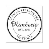 Zwart-wit Circle Professional Logo Zelfinktende Stempel (Design)