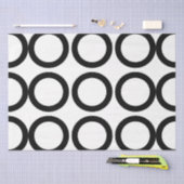 Zwart-wit cirkel geometrisch patroon tissuepapier (Craft)