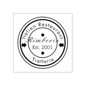 Zwart-wit cirkel professioneel rubberstempel (Afrduk)