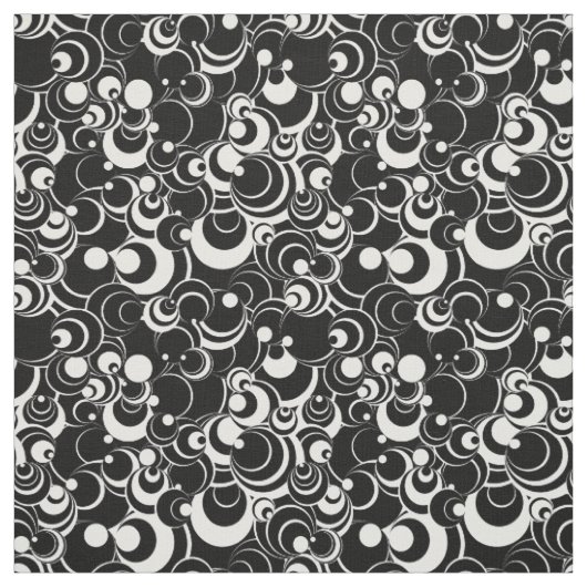 Zwart-wit cirkels Abstracte stof 2 (Swatch)