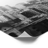 Zwart-wit Cityscape Poster (Hoek)