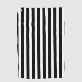  Zwart-wit Classic Gestreept Golfhanddoek