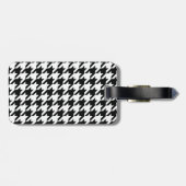 Zwart Wit Classic Houndstooth Check Bagagelabel (Achterkant horizontaal)