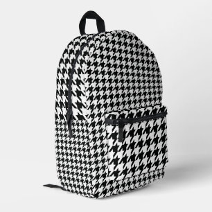 Zwart Wit Classic Houndstooth Check Bedrukte Rugzak