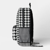 Zwart Wit Classic Houndstooth Check Bedrukte Rugzak (Rechts)