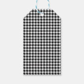 Zwart Wit Classic Houndstooth Check Cadeaulabel (Voorkant)