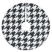 Zwart Wit Classic Houndstooth Check Kerstboom Rok (Voorkant)